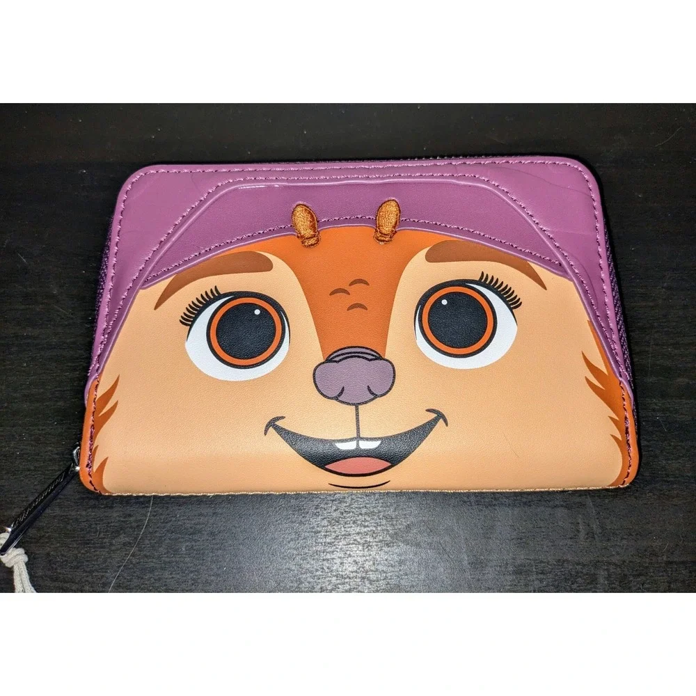 Loungefly Disney Raya and the Last Dragon Ongi Zip Around Wallet Purple‎ New